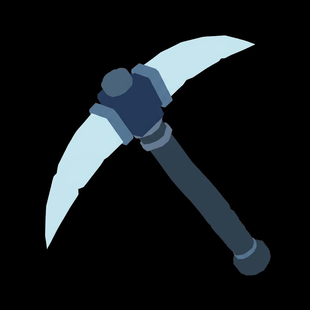 Laya mining with a pickaxe